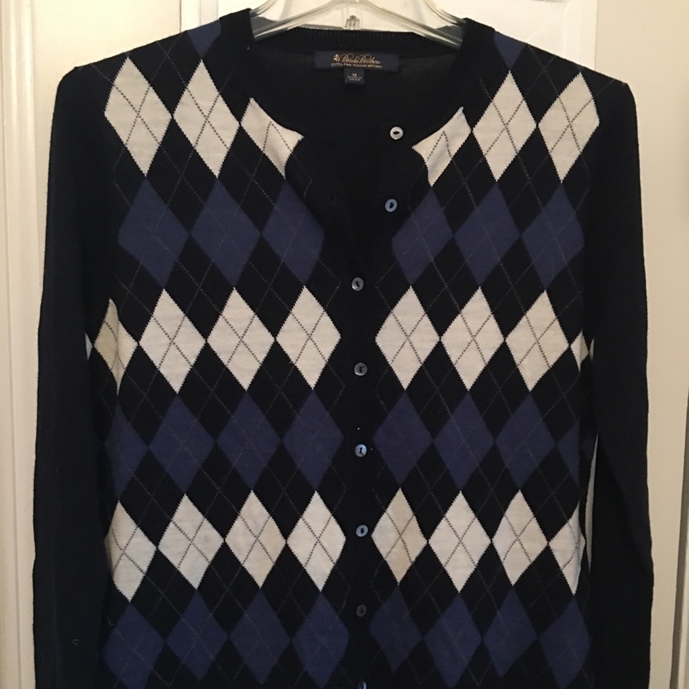 Brooks Brothers Italian Merino Wool Cardigan Sz M